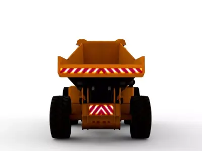 Realistic Construction Truck 3D Model - Heavy Machinery Low-poly 3D model
