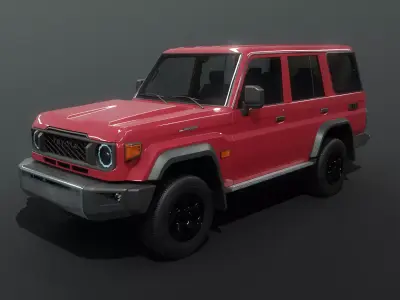 Toyota Land Cruiser J70 2025 - PBR - 3 LODs 3dsMax FBX Blender Low-poly 3D model