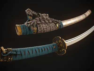 Katana Low-poly 3D model order