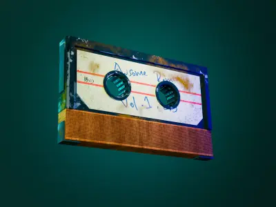 Casset 3D model Low-poly 3D model