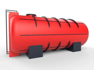 liquid tank M2 - New Low-poly 3D model