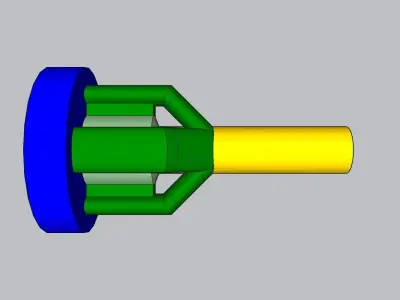 Hydrogenator propeller Low-poly 3D model