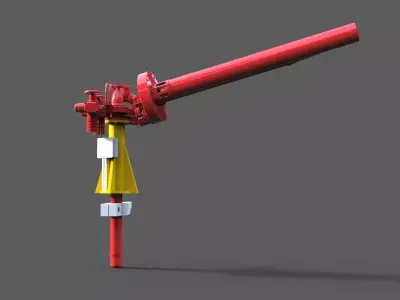 Extinguishing monitor for rescue cruisers Gustav Meyer 3D print model