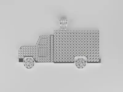 TRUCK DIAMOND PENDANT 3D print model
