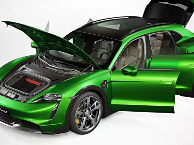 Porsche Taycan Turbo S 2022 3D model