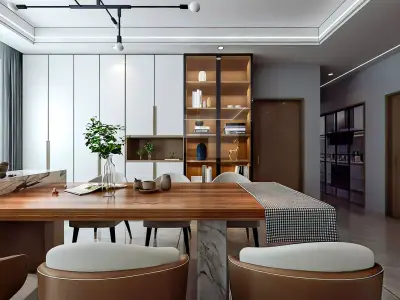 Restaurant Panoramic Modern Guest 3D model