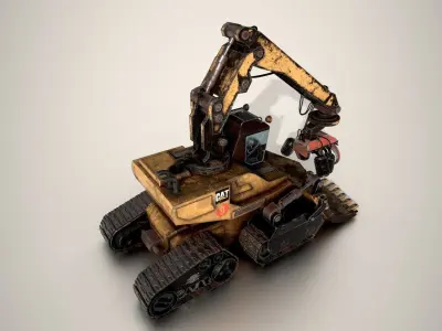 Forestal Machine - Mid Poly 3D model