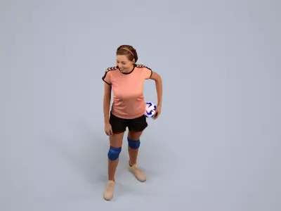 00522Eva005 - Adult Caucasian woman exercising in athletic wear 3D model