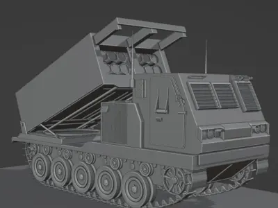 M270 MLRS Military Truck 3d Model Low-poly 3D model
