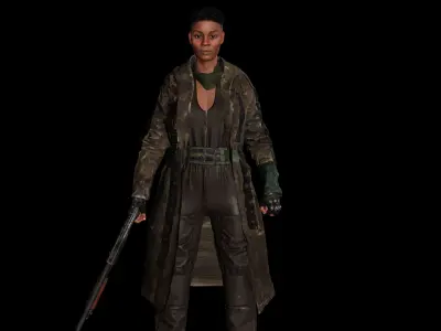 AAA 3D APOCALYPTIC or SURVIVAL F4-REALISTIC GAME READY CHARACTER Low-poly 3D model