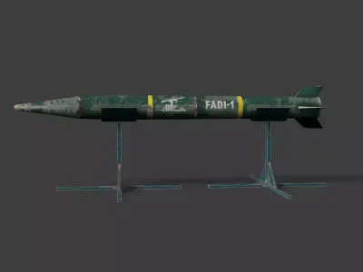 FADI-1 Missile Low-poly 3D model