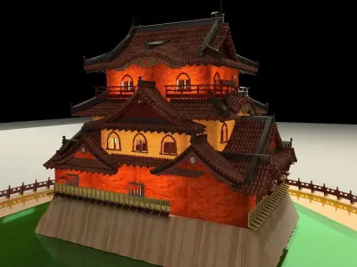 Chinese ancient  house   3D model purchase