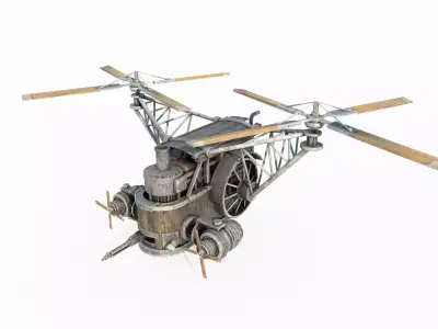 Fantasy Steam Style Bomber 3D model
