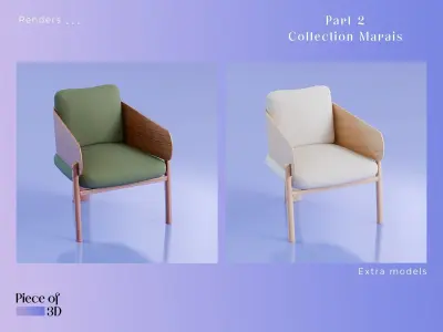 AMPM Collection Set Part 2 - Marais - Chairs and Armchairs 3D model