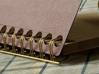 Notebook leather 3D model