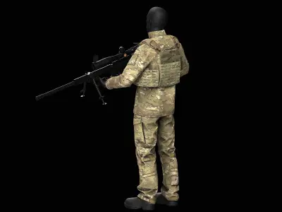 Crye Precision G4 Combat Pants and Field Shirt Low-poly 3D model
