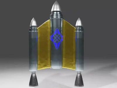 Jetpack rocket launcher 3D model