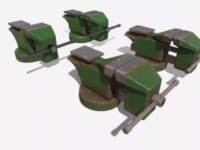Hand Vice Low-poly 3D model