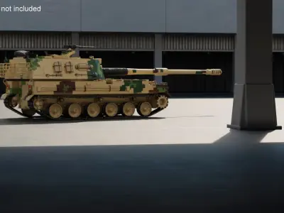 South Korean Howitzer K9 Thunder 3D model