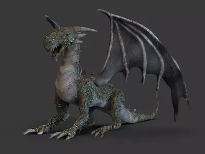 Dragon Low-poly 3D model 7