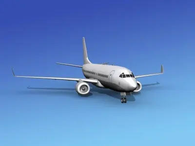 Boeing 737-700ER Unmarked 1 3D model
