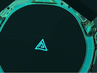 Sci-fi Trampoline 3D model