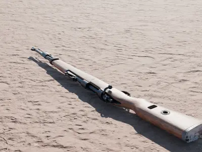 Kar98k 5 lods Low-poly 3D model