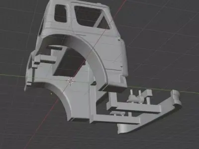 1964 IH loadstar co1600 truck cab 3D print model