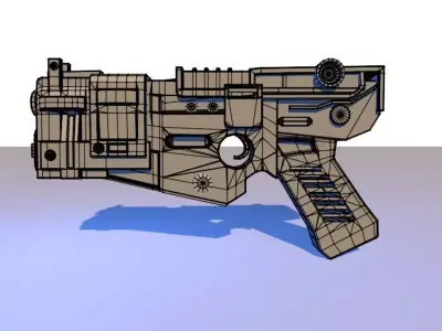 Wolfenstein 2 inspired pistol 3D model