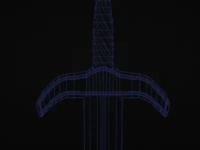simple Sword Low-poly 3D model shop