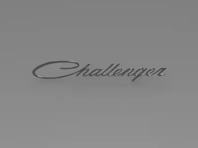 challenger logo 3D model by Sergey