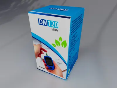medicine box packaging Free 3D model
