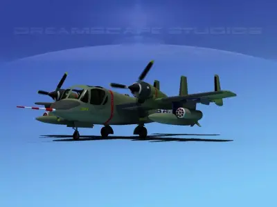 Grumman OV-1D Mohawk V12 3D model