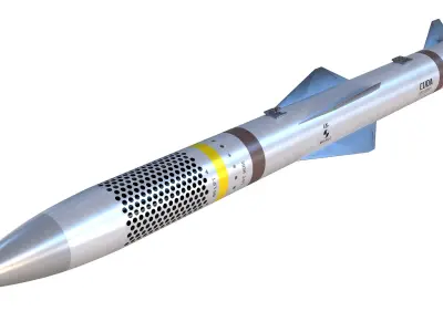 Lockheed Martin CUDA Air-to-Air Missile Concept Low-poly 3D model