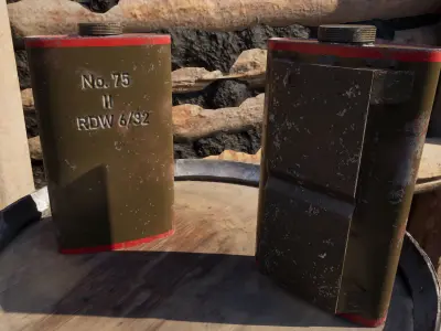 British WW2 No75 Hawkins Grenade  3D model