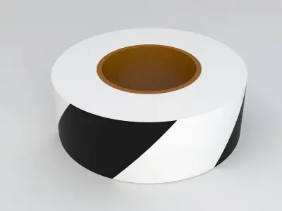 Black Barricade Tape 3D model