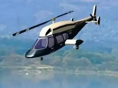 Bell 222 helicopter 1 3D model