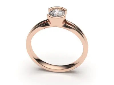 solitaire with ring sizes  8 part S58 3D print model