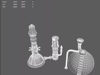 Stylized Industrial Towers and Gas Storage Tank Props 2 Low-poly 3D model