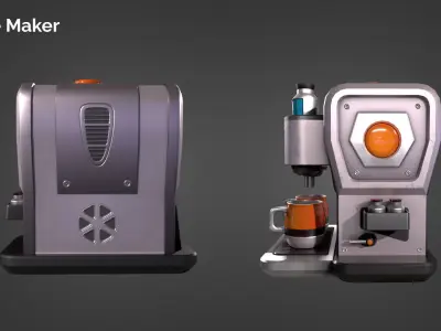 Coffee Maker Low-poly 3D model purchase