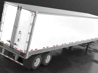 Fridge trailer Low-poly 3D model