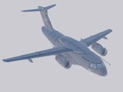 Embraer C-390 Millennium Hungary  Low-poly 3D model