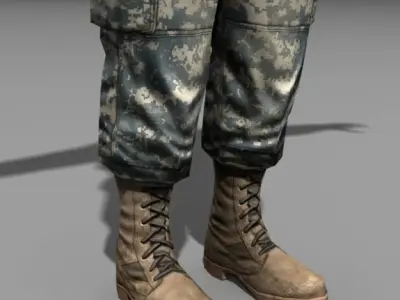 Modern Soldiers Us Soldier 1 and M4 Low-poly 3D model