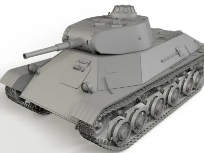 T-50 Soviet light Tank 3D model