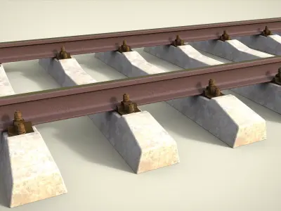Railway track 3D model purchase