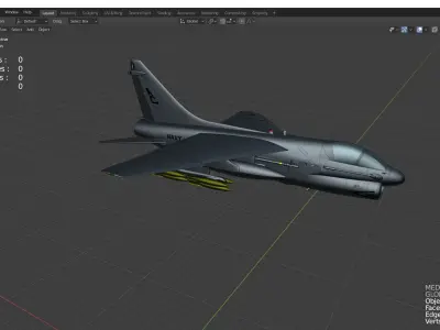 A 7E Corsair II 3D model get