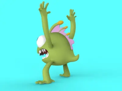 Lizardman Alien 3D Print Character Free 3D print model