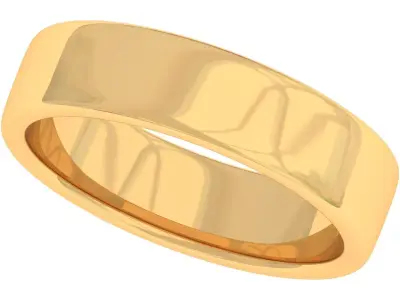 6mm Wide Plain Band 3D print model