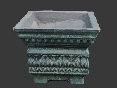 Decorative Stone Planter 3D Scan Low-poly 3D model