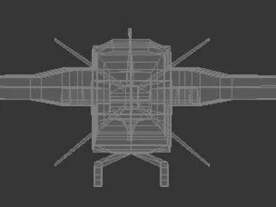 Cartoon style old plane model Free low-poly 3D model